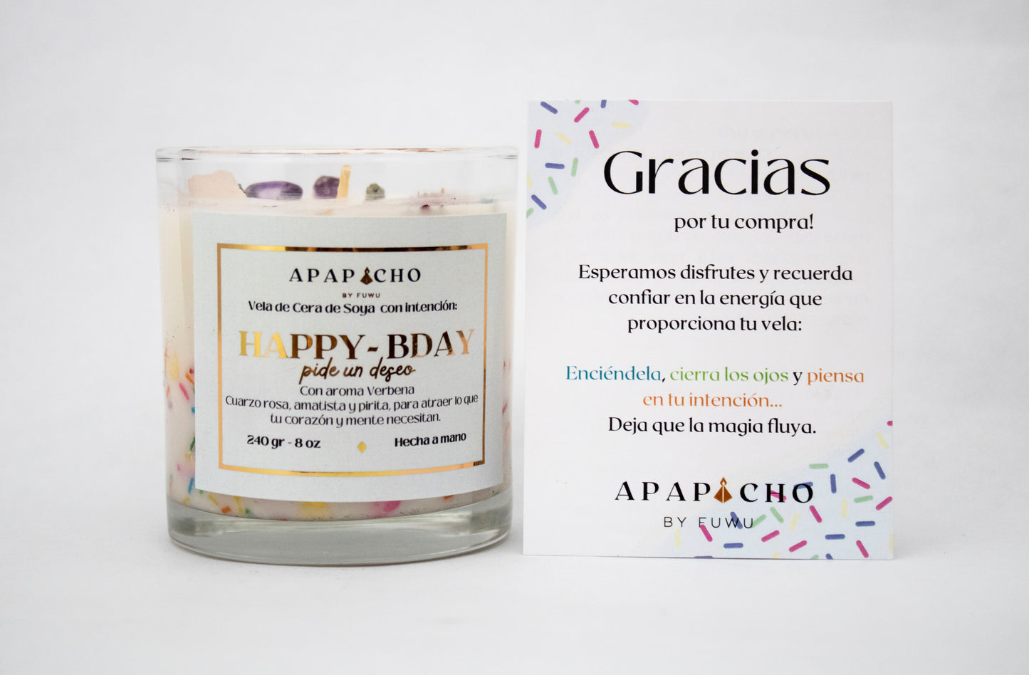 Vela aromatica Happy Birthday