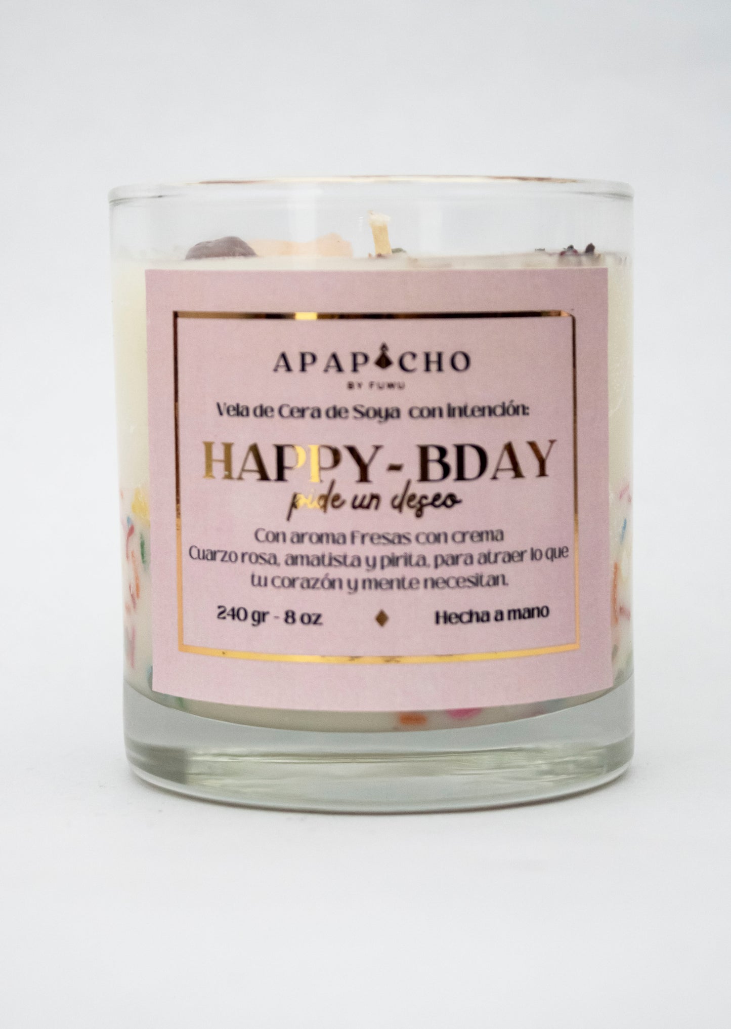 Vela aromatica Happy Birthday