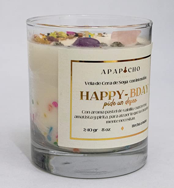 Vela aromatica Happy Birthday